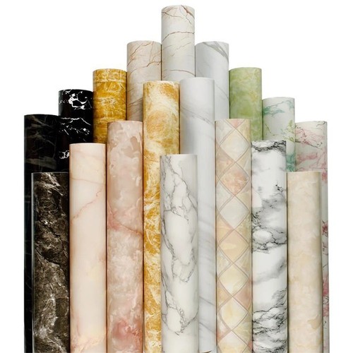 Pvc marble kitchen - pvc, wallpaper