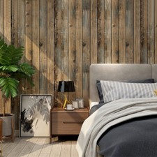 6M Rustic Brown Wood Panel